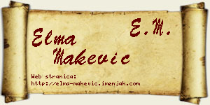 Elma Makević vizit kartica